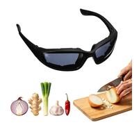 sourcing map Gafas de seguridad antidesgarros, antiempañamiento, para cocinar, picar, condimentar, asar (marcos pequeños negros y lentes grises)