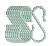 sourcing map Ganchos Forma S, Colgante De Plástico uso para Armario Baño Cocina, Percha Ollas Sartenes Tazas Utensilios Ropa Toallas Estante Azul claro 8 Pcs