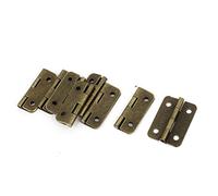 sourcing map Giratorio Ventana Cajón Puerta Bisagras, 3cm, Bronce Tono, 8 Piezas