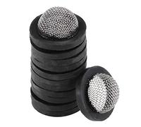 sourcing map Goma Planas Arandelas 24mm OD 17mm ID 3mm Grosor con Inoxidable Acero Filtro de entrada, para Grifo Tubería Agua Manguera, Paquete de 12