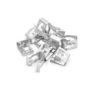 sourcing map Grapas Metálicas Plateado 10Mm 10Pcs para Paneles De Puerta