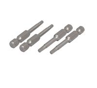 sourcing map H3 3 mm de punta de 1/4" magnéticas 4pcs hexagonal Vástago S2 destornillador hexagonal Bits grises