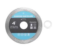 sourcing map Hoja de sierra de diamante de 4 pulgadas de diámetro y 0.86 pulgadas, rueda de corte circular duradera para azulejos de mampostería, mármol, cerámica, hormigón, cemento, ladrillo, azul