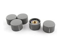 sourcing map - Inserción de 6 mm de diámetro de plástico potenciómetro de control de volumen tapa de mando 32 mm 5pcs