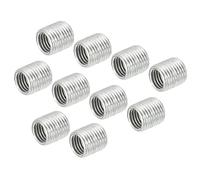 sourcing map Inserto de Tuercas Reductoras de Rosca, Adaptador de M10x1mm Macho a M8x1mm Hembra de Rosca Fina, 10mm Longitud, Instalación de Tuberías, Reductor de Manga de Conversión, 15uds