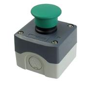 sourcing map Interruptor de botón pulsador de seta verde momentáneo 240V 3A