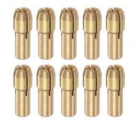 sourcing map Juego de 10 pinzas de latón de 2 mm, mini amoladora eléctrica, cambio rápido, juego de brocas para herramientas giratorias, diámetro de vástago de 4,8 mm