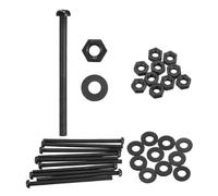 sourcing map Juego de 10 tornillos M6 x 100 mm de nailon PA66 de cabeza redonda de plástico, tornillos Phillips, tuercas hexagonales, arandelas planas, sujetadores métricos de rosca completa para