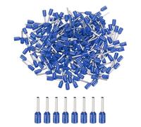 sourcing map Juego de 1000 conectores de cable eléctrico de virola aislada, terminales de alambre, 22 AWG para proyectos eléctricos, industria química industrial, color azul