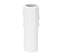 sourcing map Juego de 12 fundas de plástico para candelabros E14, 30 x 100 mm, color blanco