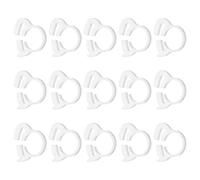 sourcing map Juego de 15 abrazaderas de manguera de plástico resistente de 15,2 a 17,0 mm, con trinquete ajustable, para fontanería, línea de combustible automotriz, color blanco