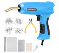 sourcing map Kit de soldadura de plástico de 200 W con 200 grapadoras calientes de 4 tipos, alicates y varillas, máquina de soldadura de plástico para reparación de parachoques de coche, la mayoría de
