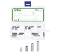 sourcing map Kit surtido de tornillos hexagonales de cabeza Allen, 22 piezas de 1/4 a 20 pulgadas, 4 tamaños, acero inoxidable 304, juego de tornillos de punta hexagonal interna para manijas de