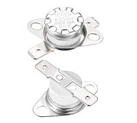 sourcing map KSD301 Interruptor Térmico para 160 °C, Termostato del Interruptor de Control Temperatura Cerámica 10A 6.3mm PIN Normalmente Cerrado NC para Microondas Horno Cafetera, 5pcs