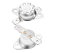 sourcing map KSD301 Interruptor Térmico para 250 °C, Termostato del Interruptor de Control Temperatura Cerámica 10A 6.3mm PIN Normalmente Cerrado NC para Microondas Horno Cafetera, 2pcs