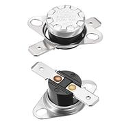 sourcing map KSD301 Interruptor Térmico para 70 °C, Termostato del Interruptor de Control Temperatura 10A 6.3mm Pin Normalmente Abierto NO para Microondas Horno Cafetera Calefacción, 2pcs