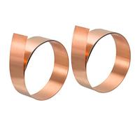 sourcing map Lámina Fina de Cobre, 2 Rollos de Cobre Puro de 0,1x20x1000mm, Hojas Tiras de de Cobre para Artesanías, Reparaciones Eléctricas, Puesta a Tierra