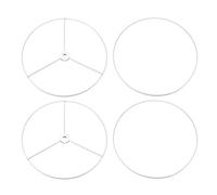 sourcing map Lámpara Pantalla Anillo, 300mm Dia Pantalla Soporte Marco para Conexión Lámparas Arpa, Horneado Revestimiento Hierro 2 Conjunto
