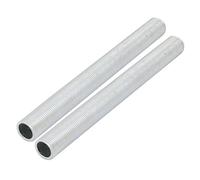 sourcing map Lámpara Tubo Boquilla, M12 Rosca 120mm Longitud Hueco Lámparas Reparación Pieza Herraje para Lámpara Luces, Zinc Aleación Plateado Tono, Paquete de 2