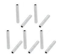 sourcing map Lámpara Tubo Boquilla, M6 Rosca 40mm Longitud Hueco Lámparas Reparación Pieza Herraje para Lámpara Luces, Zinc Chapado Plateado Tono, Paquete de 10
