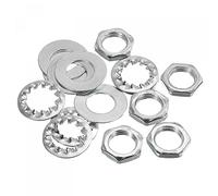 sourcing map Lámpara Tubo Roscado Tuercas Seguridad con Arandelas M10 Tornillo Rosca Hexagonales Sujetadores para Candelabro Techo Luz Reparación Ensamblaje DIY Hardware, Paquete de 240