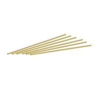 sourcing map Latón Redondo Tubo 2mm OD 0,5mm Pared Grosor 100mm Longitud Tubería Tubo 6uds