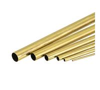 sourcing map Latón Tubo, 1mm 2mm 3mm 4mm 5mm 6mm OD x 0.2mm Pared Grosor 300mm Longitud Metal Tubo, Paquete de 6