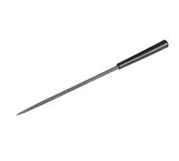 sourcing map Lima de aguja redonda de acero de segundo corte con mango de plástico, 3 mm x 140 mm