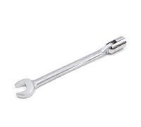 sourcing map Llave Combinada 17mm Giratoria 1pc Para Reparacion Auto | CR-V Acero, Cromado, Doble Extremo (Socket Y Llave Abierta), Largo Patron, Para Motocicletas Y Uso Domestico