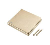 sourcing map Luz Interruptor Pared Panel On/Off Pulsador Botón Balancín Interruptor 1 Grupo 2 Vías Dorado Tono 250V 10A 86mmx86mm