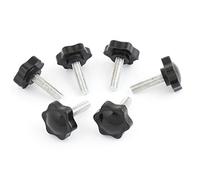 sourcing map M 8 x 30 mm de 32 mm Star Head diámetro para atornillar tipo abrazadera pomo 6 piezas