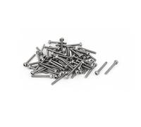 sourcing map M1,4 x 12mm 0,3mm de Paso 60uds Tornillo de Cabeza Ranurada Rosca Completa Acero Inoxidable 304 Cabezal Hexagonal DIN912