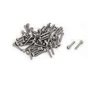 sourcing map M1,4 x 8mm 60uds Tornillo de Cabeza Ranurada Rosca Completa Acero Inoxidable 304 Cabezal Hexagonal DIN912
