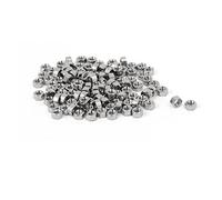 sourcing map M1,6 x 1,5mm Níquel Chapado Hexágono Hexagonal Tuercas Sujetadores Plateado Tono 100uds