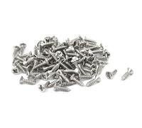 sourcing map - ® M1.6 x 6 mm Cruz Cabeza Avellanada tornillos autorroscantes 100 PC