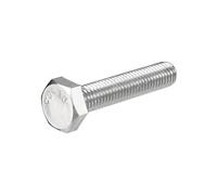 sourcing map M10-1,5 x 50 mm, perno de cabeza hexagonal izquierda, acero inoxidable 304, tornillos de cierre totalmente roscados para maquinaria, automóviles y construcción