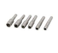 sourcing map M2.5 M3 M3.5 M4.0 M4.5 M5 Hexagonal Toma Tuerca Destornillador Adaptador Taladre Taladro 6 En 1 Juego