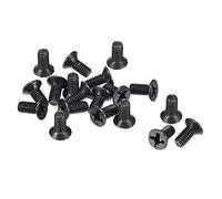 sourcing map M3.5 X 8mm Phillips Tornillo Sujetador Negro para Portátil PC TV Ventilador Interruptor 50 Piezas