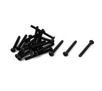 sourcing map - ® M3 x 30 mm aleación de acero Hex Socket Botón Cabeza Tornillos Negro 20 Pcs