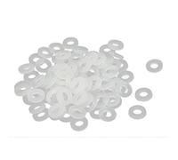 sourcing map M3 x 6mm x 1mm Nylon Plano Aislante Arandelas Espaciadores Sujetador Blanco 100uds