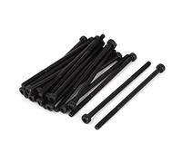 sourcing map M3x60mm Tornillos de máquina de cabeza hueca Perno hexagonal de aleación de acero 12.9 de 20pcs negro