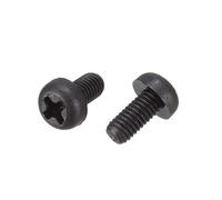 sourcing map M3x6mm Phillips de cabeza redonda Máquina Nylon el Tornillo sujetador negro 100pcs