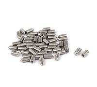 sourcing map M4 x 8 mm de acero inoxidable 304 de punta cónica hueca hexagonal de Tornillo sin cabeza 50 pcs