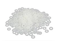 sourcing map M4 x 8mm x 1mm Nylon Plano Aislante Arandelas Juntas Espaciadores Gris Blanco 400 Piezas