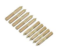 sourcing map M4x25mm Suspensión Pernos, 24uds Doble Extremo Rosca Espiga Tornillos para Madera Muebles Conexión