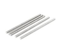 sourcing map M5 x 120mm 304 Completa de Acero Inoxidable Barra Roscada Espárrago Perno Varilla 5uds Hardware