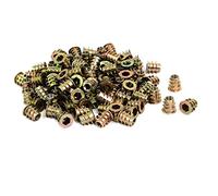 sourcing map M5x10mm interfaz tuercas de inserción roscada hueca hexagonal 100pcs para muebles de madera