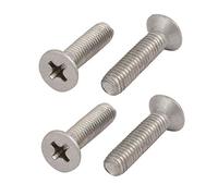 sourcing map M5x20mm Unidad Perno de rosca izquierda de Cabeza plana de 304 acero inoxidable 4pcs