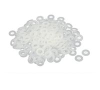 sourcing map M6 x 12mm x 1,2mm Nylon Plano Aislante Arandelas Juntas Espaciadores Gris Blanco 300uds