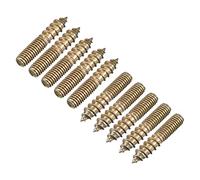 sourcing map M6x25mm Colgador Pernos, 12uds Doble Extremo Rosca Pasador Tornillos para Madera Muebles Conexión